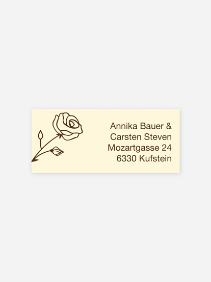 Absenderaufkleber Hochzeit Roses