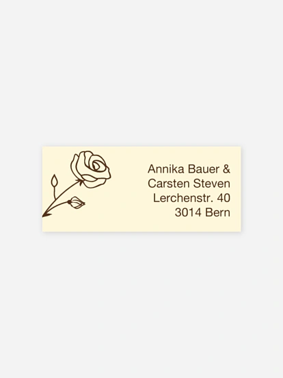 Absenderaufkleber Hochzeit Roses
