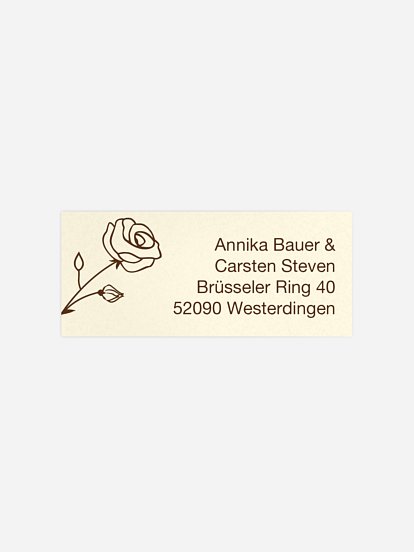 Absenderaufkleber Roses