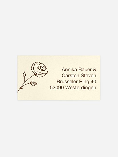 Empfängeraufkleber Roses
