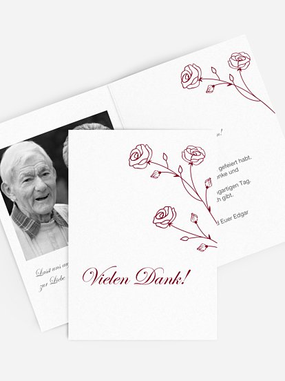Danksagung zur Goldenen Hochzeit Roses