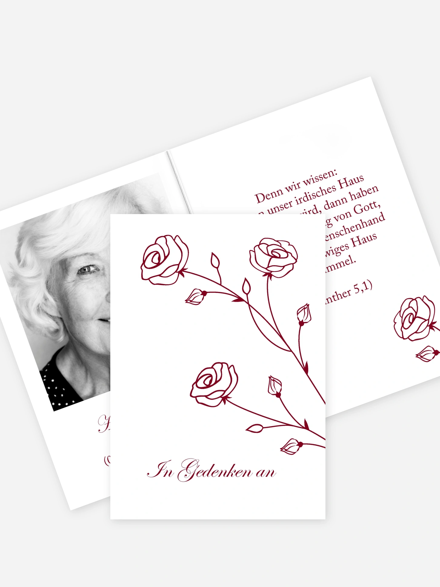 Sterbebild Roses