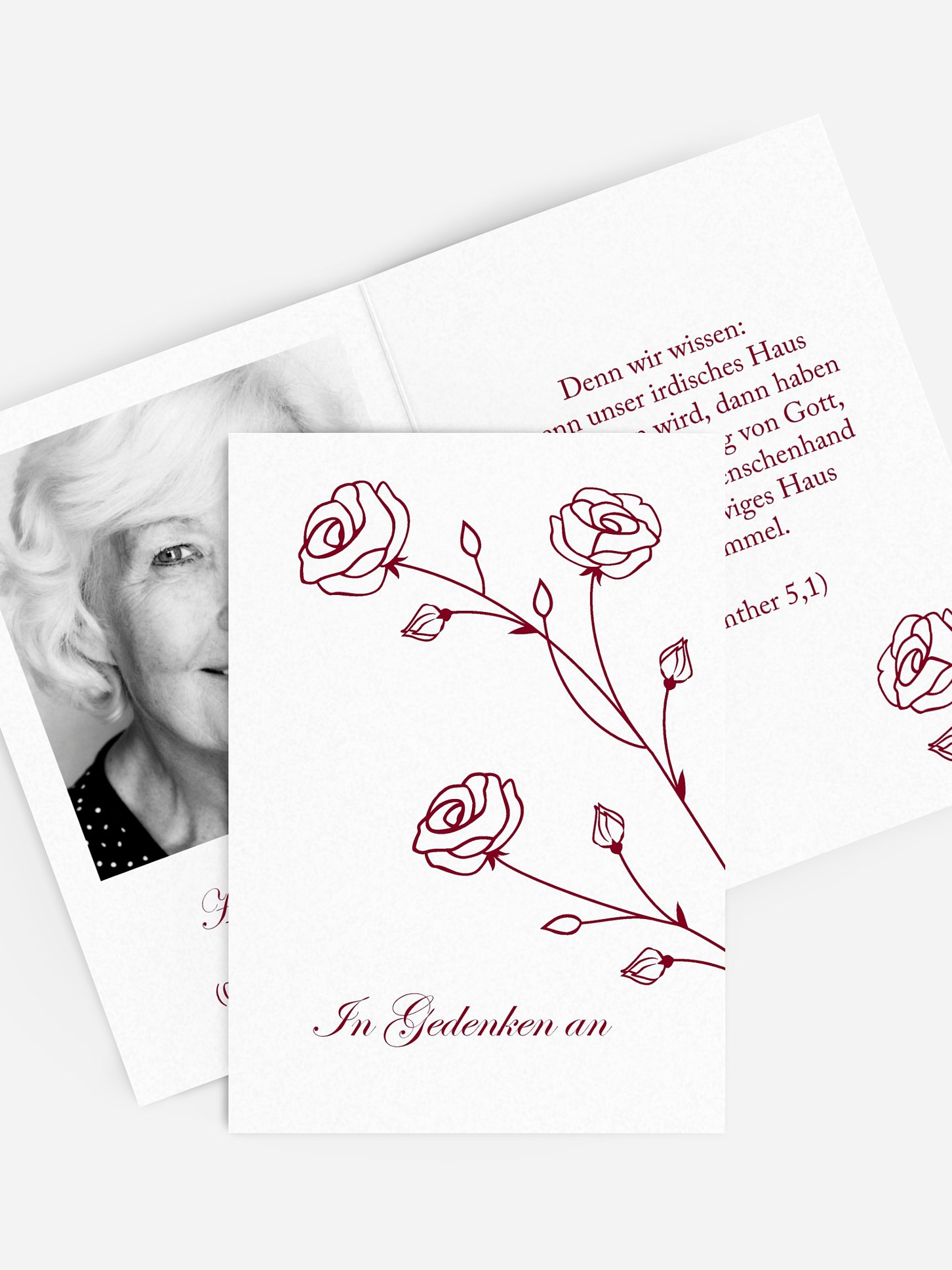 Sterbebild Roses