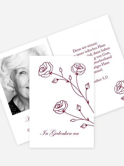 Sterbebild Roses
