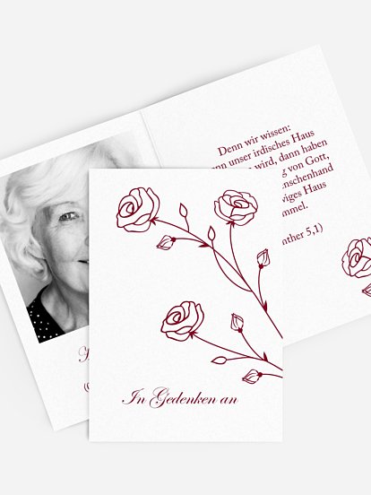 Sterbebild Roses
