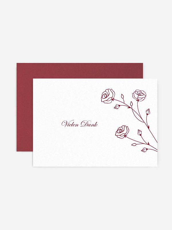 Trauerdanksagung "Roses"