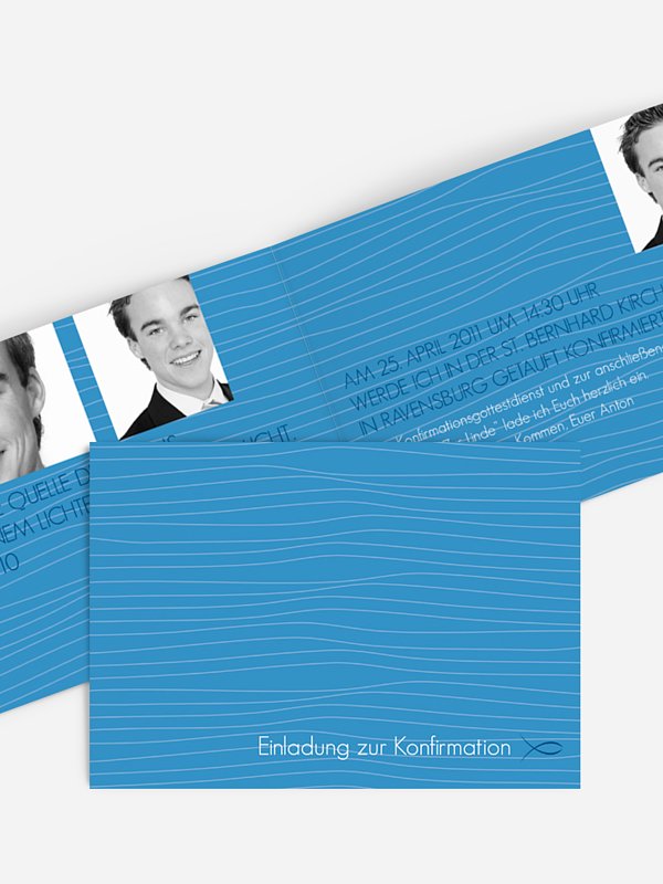 Konfirmationseinladung Wellen
