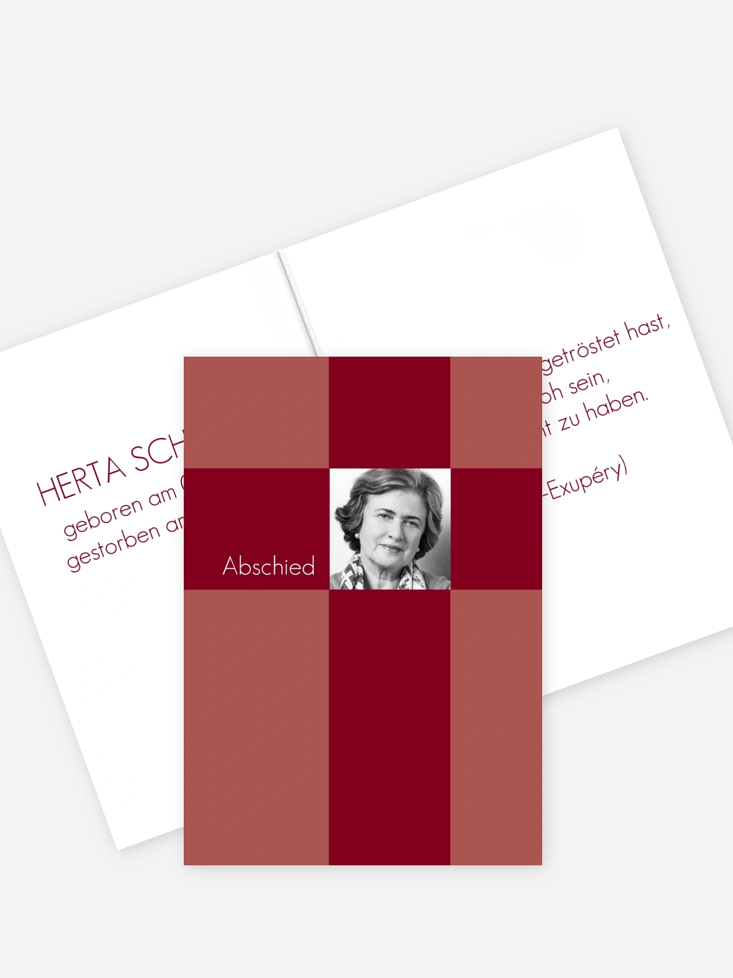 Sterbebild Kreuz