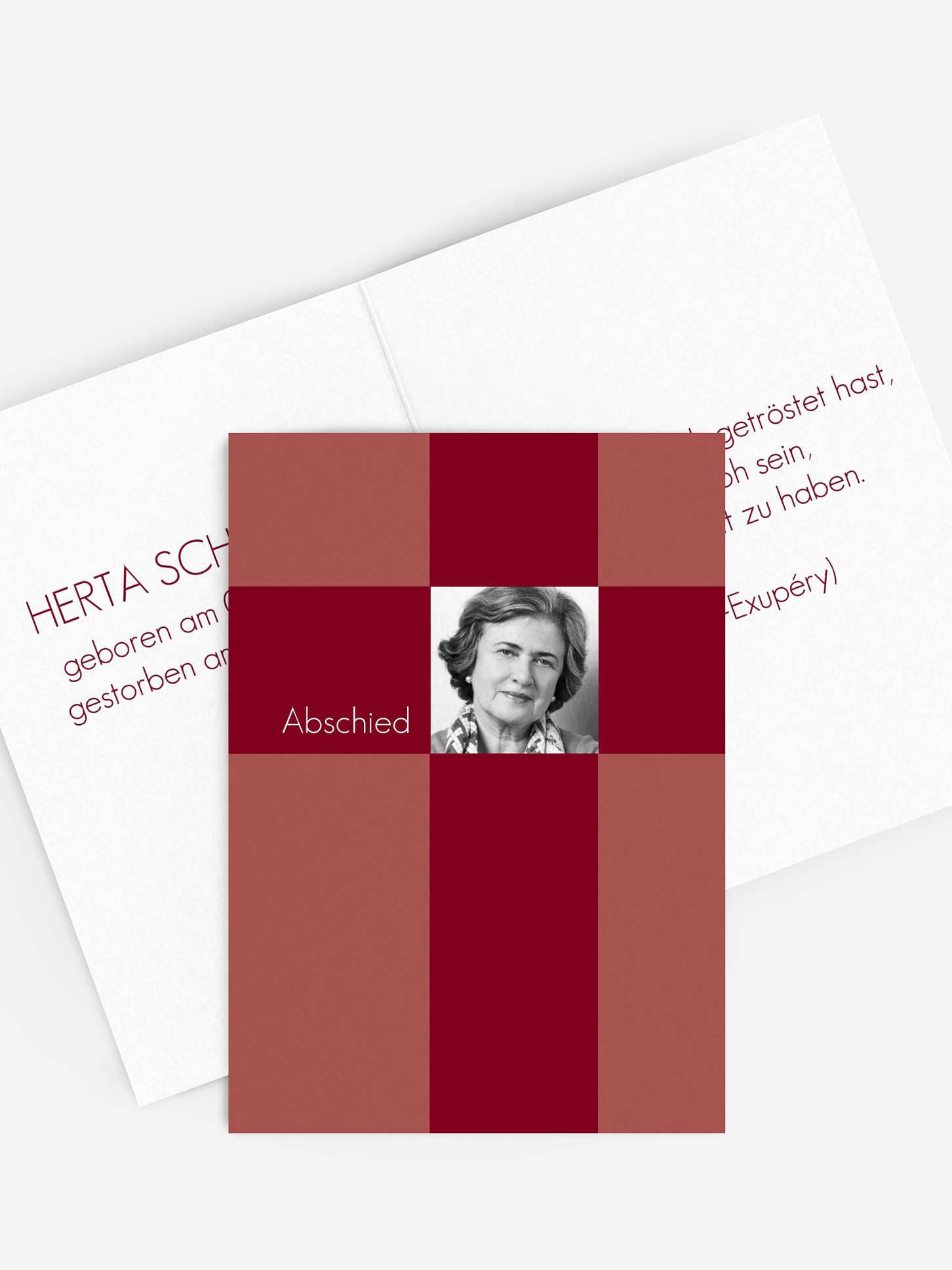 Sterbebild Kreuz