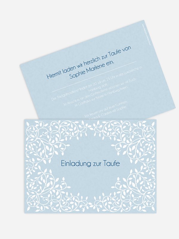 Taufeinladung Romance