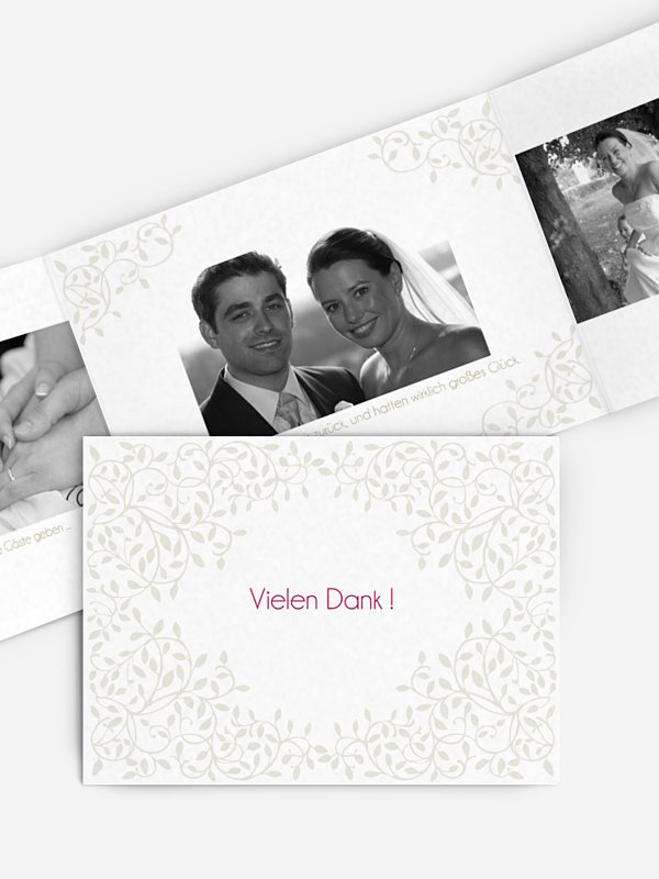 Dankeskarte Hochzeit Romance