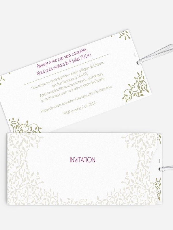 Faire-part mariage Romance