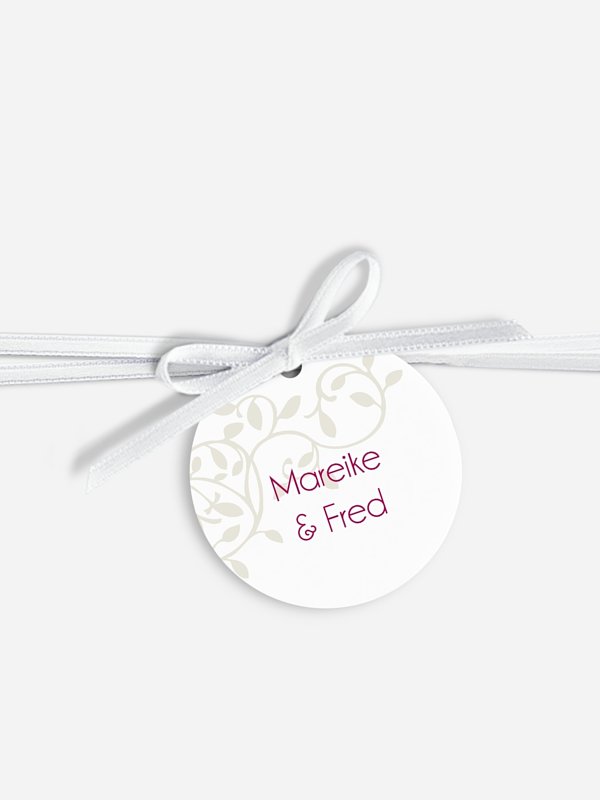 Anhänger mit Band zur Hochzeit Romance