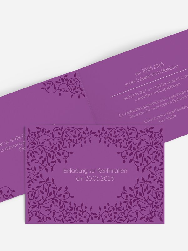 Konfirmationseinladung Romance