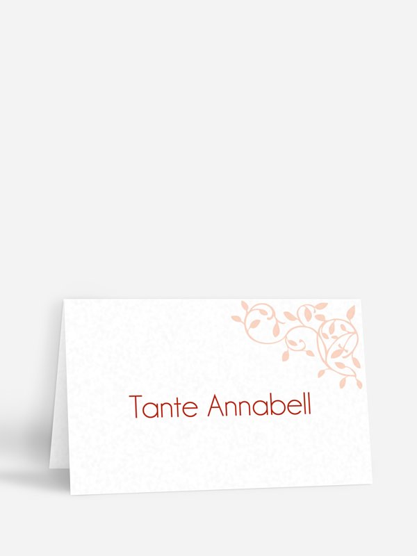 Tischkarte Taufe Romance