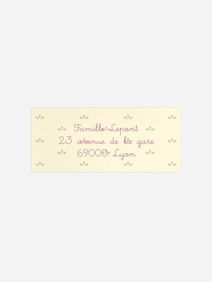 Étiquette expéditeur naissance Mouton