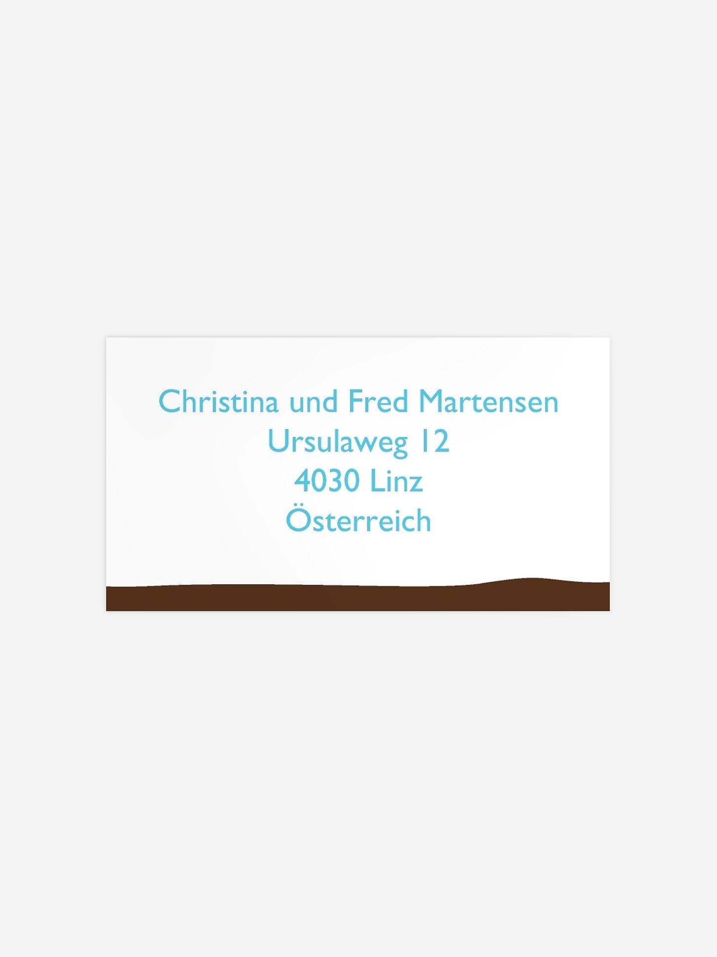 Empfängeraufkleber Geburtstag Bär