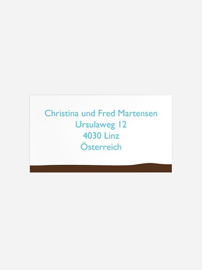 Empfängeraufkleber Geburtstag Bär