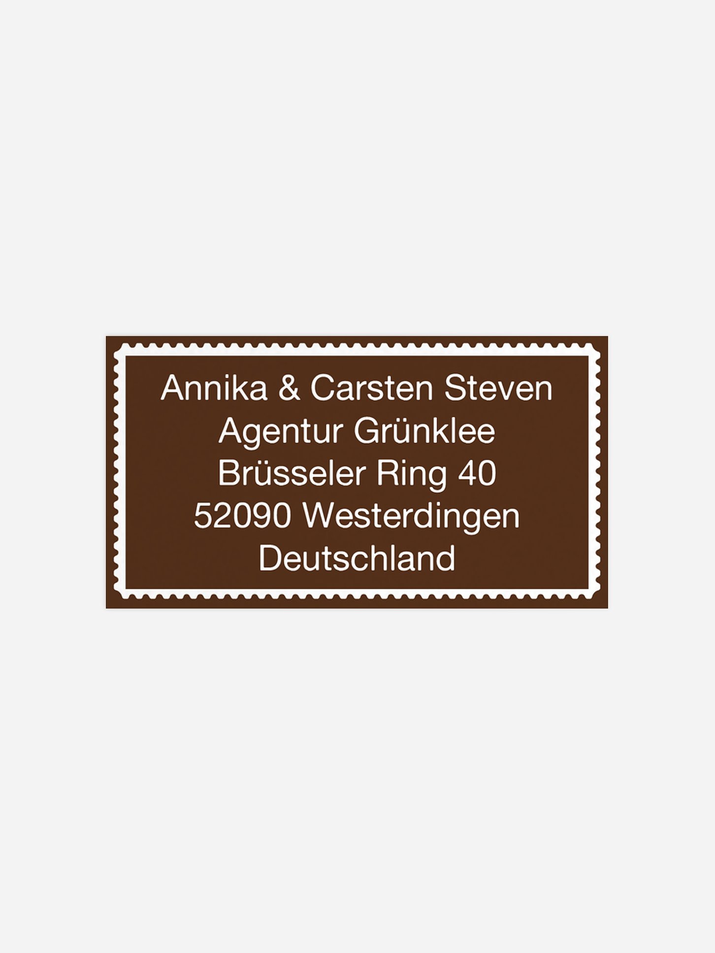 Empfängeraufkleber geschäftl. Weihnachten Weihnachtspost