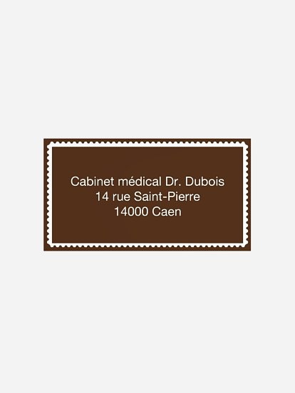 Étiquette destinataire voeux entreprise Timbre