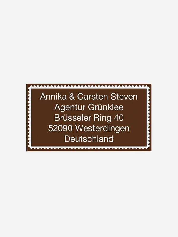 Empfängeraufkleber Weihnachten Weihnachtspost