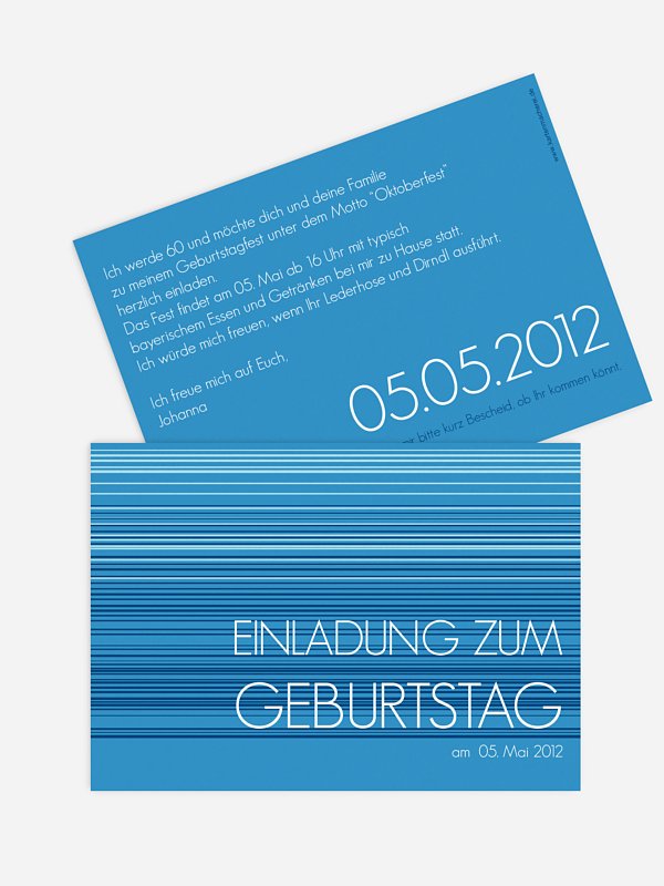 Einladung 60. Geburtstag Stripes