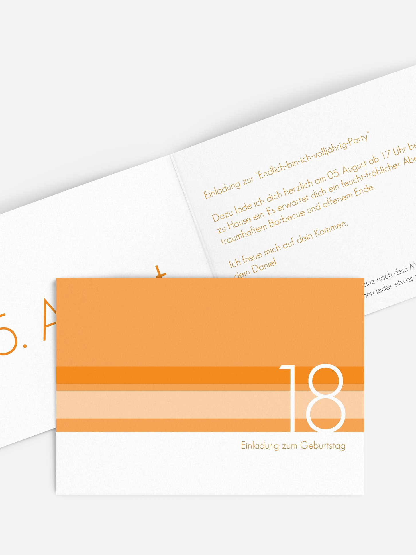 Einladung 18. Geburtstag Styline