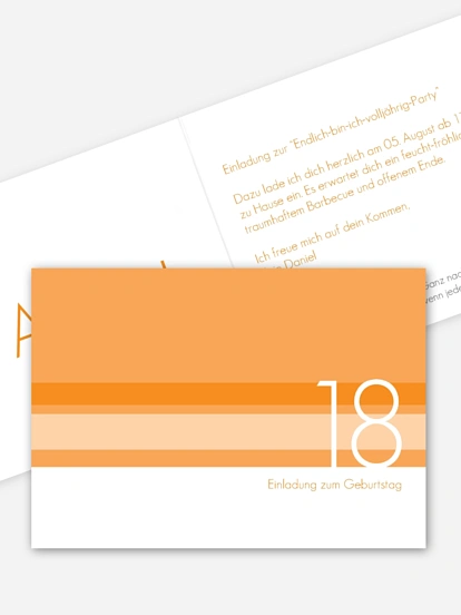 Einladung 18. Geburtstag Styline