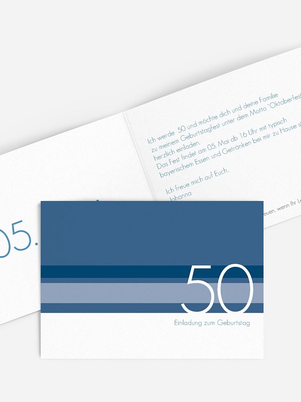 Einladung 50. Geburtstag Styline