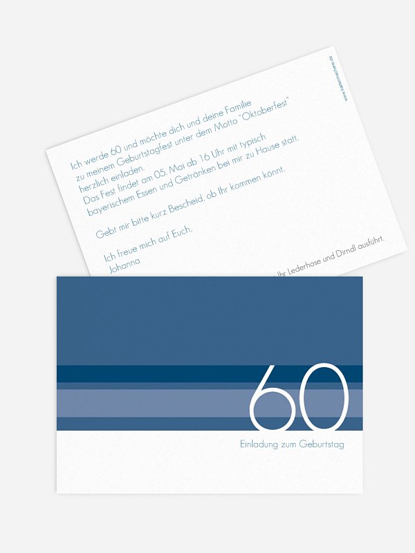 Einladung 60. Geburtstag Styline