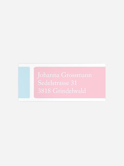 Absenderaufkleber Geburtstag Squared