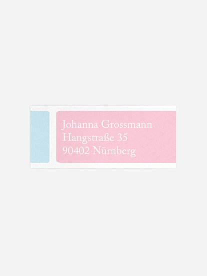 Absenderaufkleber Geburtstag Squared