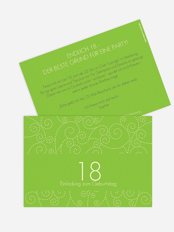 Einladung 18. Geburtstag Looping