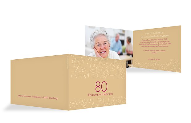 Spruch Für Einladung Zum 80. Geburtstag Einladung 80. Geburtstag "Looping"