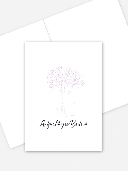 Grußkarte Ahorn