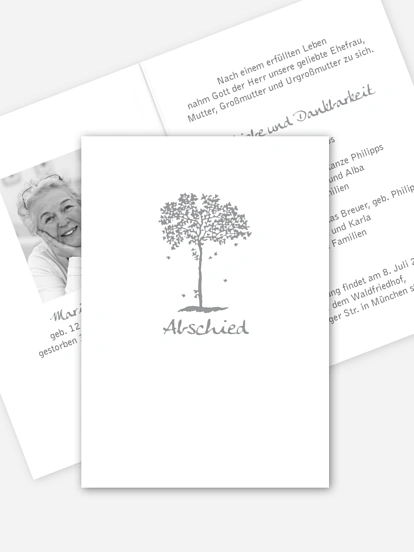 Trauerkarte Ahorn