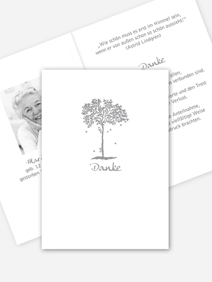 Trauerdanksagung Ahorn