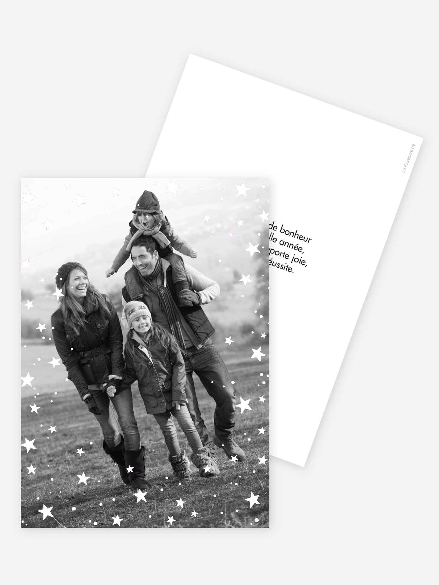 Carte de voeux Galaxy Greetings - dorure