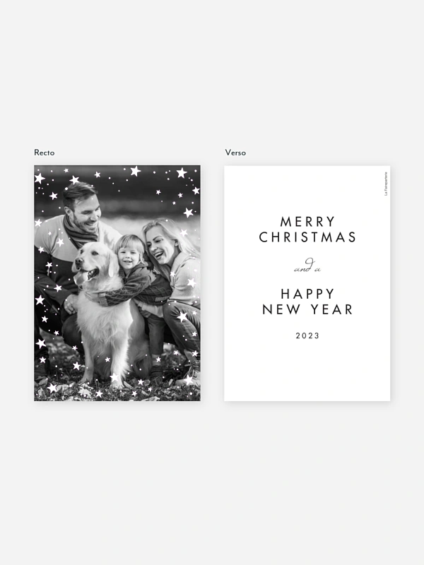 Carte de voeux Galaxy Greetings - dorure