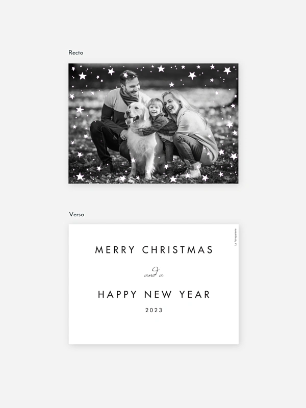 Carte de voeux Galaxy Greetings - dorure