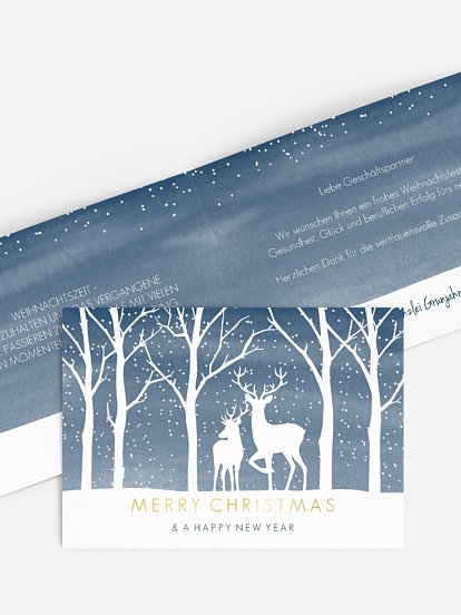 Geschäftliche Weihnachtskarte Tierreich