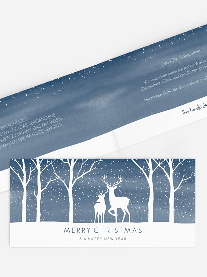 Geschäftliche Weihnachtskarte Tierreich