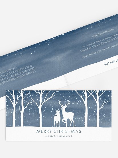 Geschäftliche Weihnachtskarte Tierreich