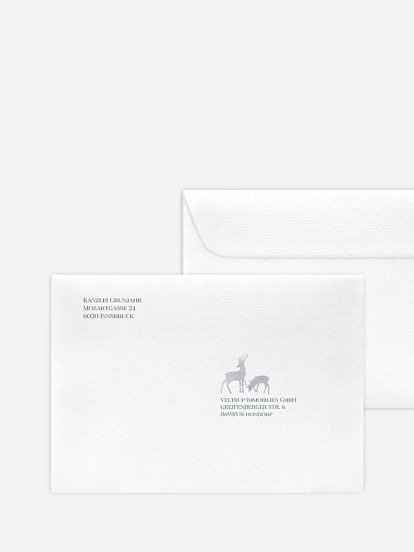 Bedruckte Umschläge geschäftl. Weihnachten Winter Forest