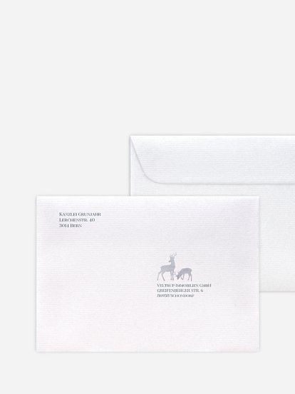 Bedruckte Umschläge geschäftl. Weihnachten Winter Forest