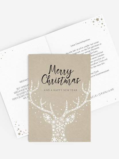 Geschäftliche Weihnachtskarte Sternenpracht