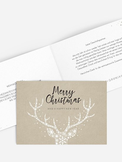 Geschäftliche Weihnachtskarte Sternenpracht