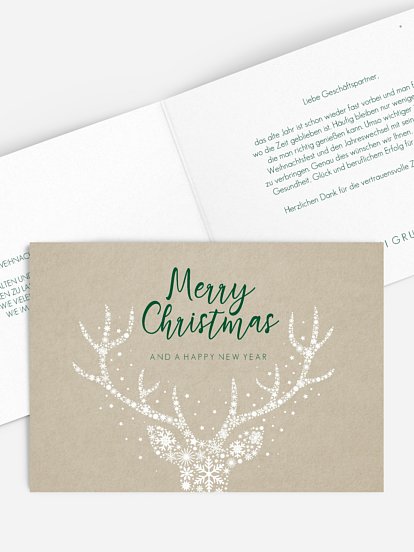 Geschäftliche Weihnachtskarte Sternenpracht