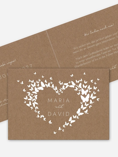 Hochzeitseinladung Herzflattern