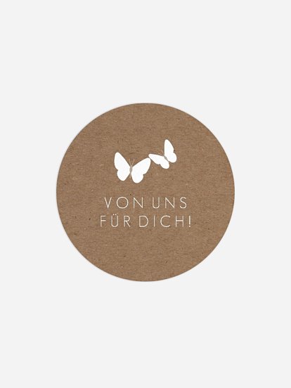 Geschenkaufkleber Hochzeit Herzflattern